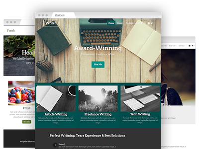 An assortment of easy–to–redesign website themes